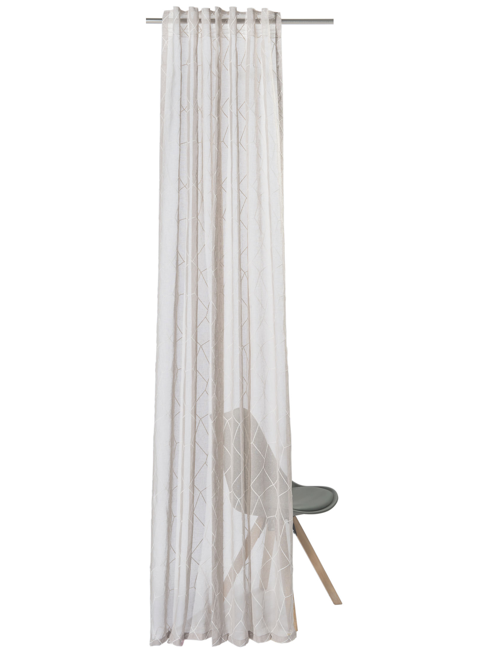 Belinda Vorhang mit Gardinenband, Taupe