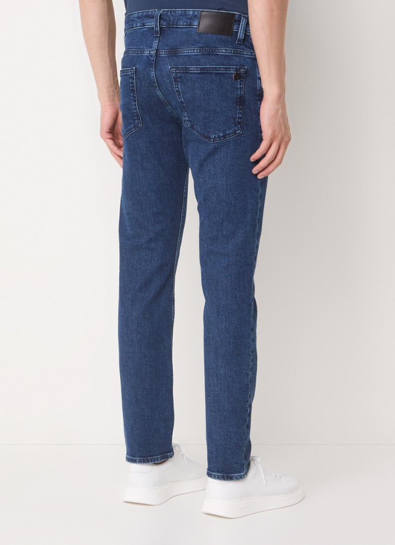 Jeansy Hugo Boss Delaware slim-fit, ciemne wyblaknięcie