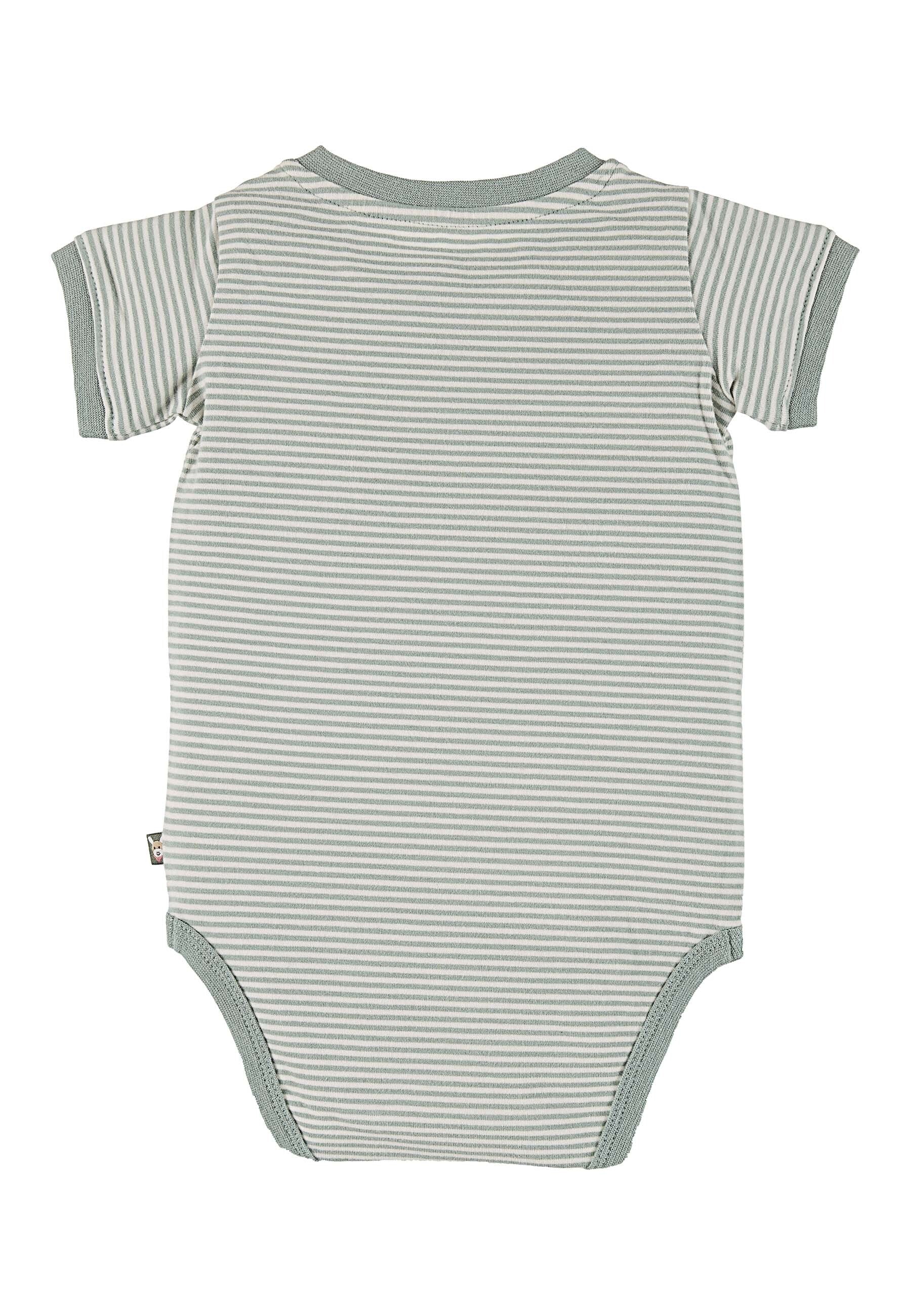 GOTS Body Esel Emmi, Kurzarm aus Jersey geringelt