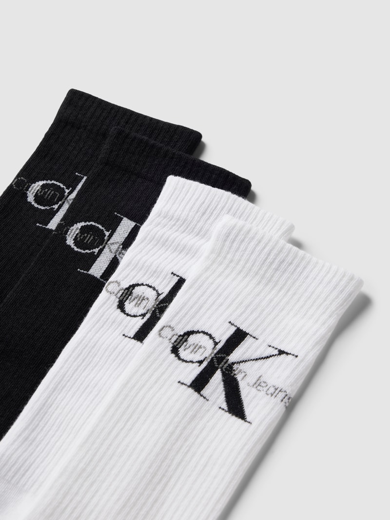 Socken mit Label-Detail im 4er-Pack in schwarz