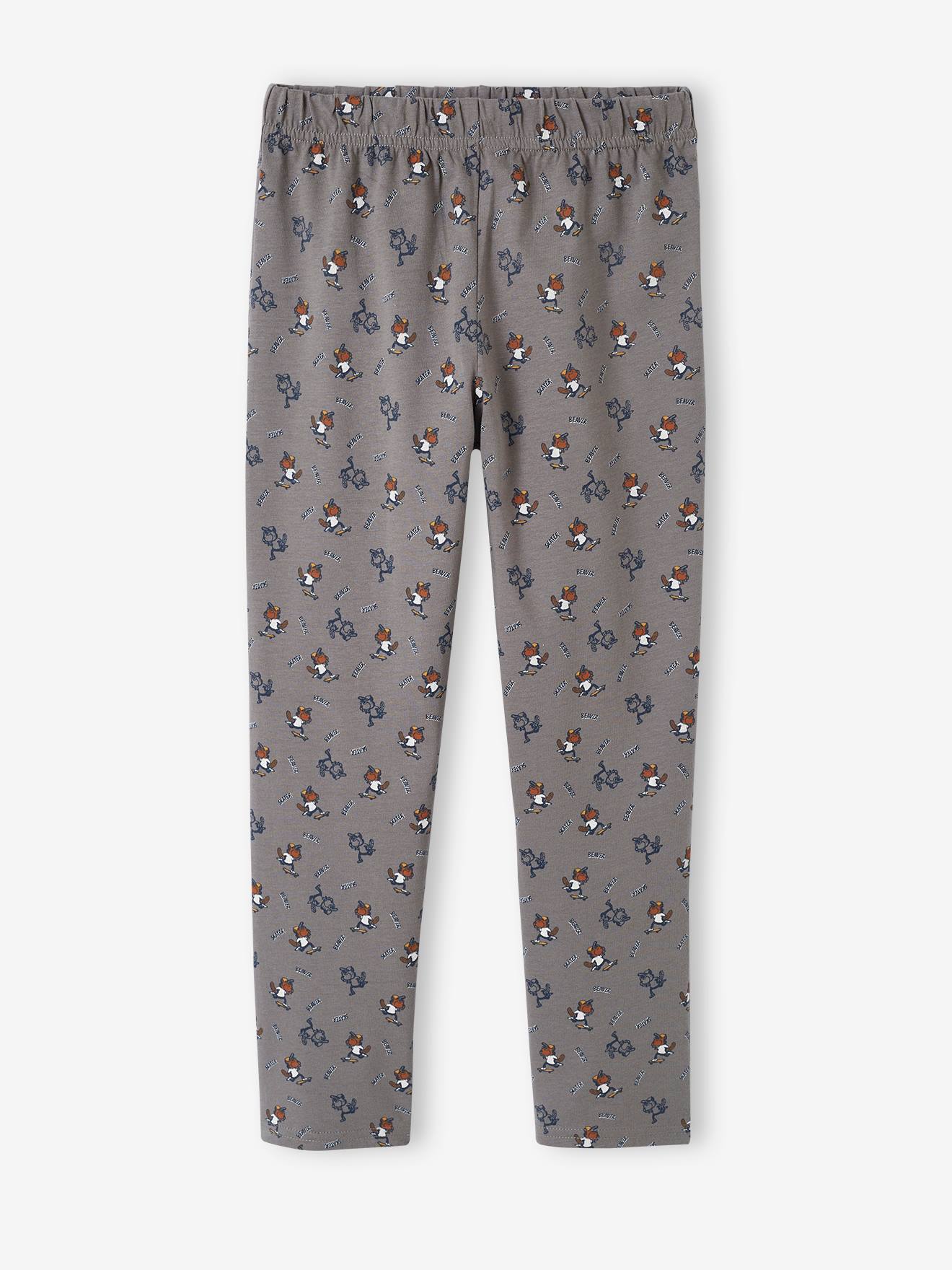 Pyjama castor skate garçon gris