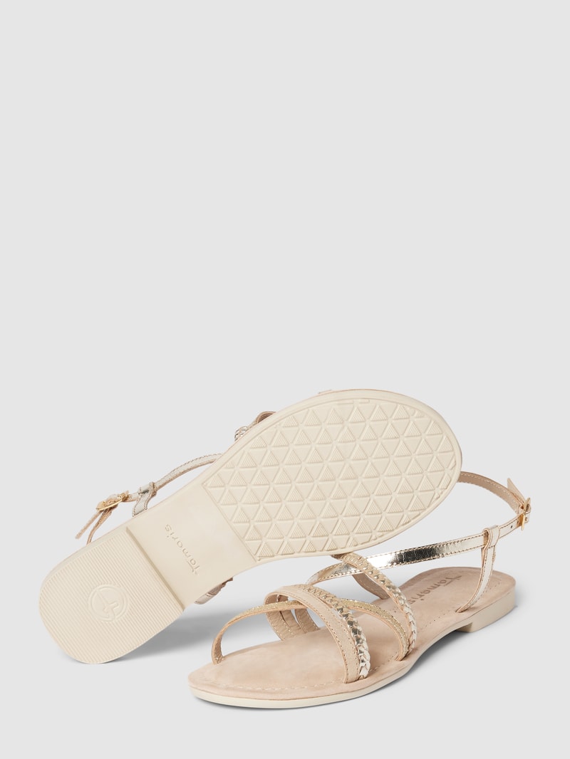 Sandalen im Metallic-Look in gold