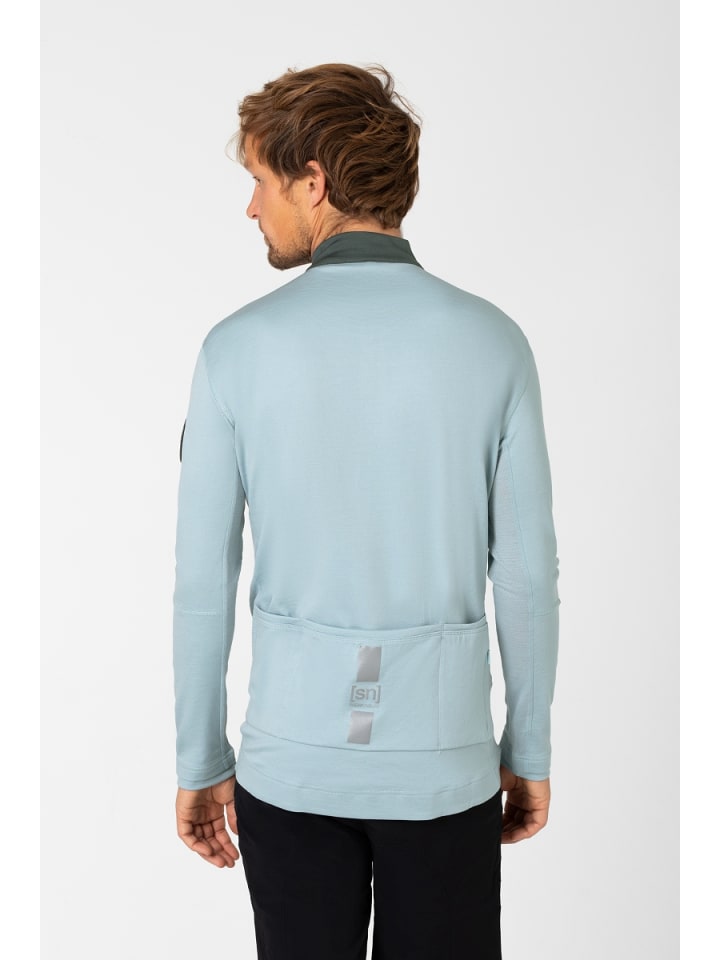 super.natural Merino Fahrradtrikot M GRAVIER LS JERSEY in himmelblau günstig kaufen