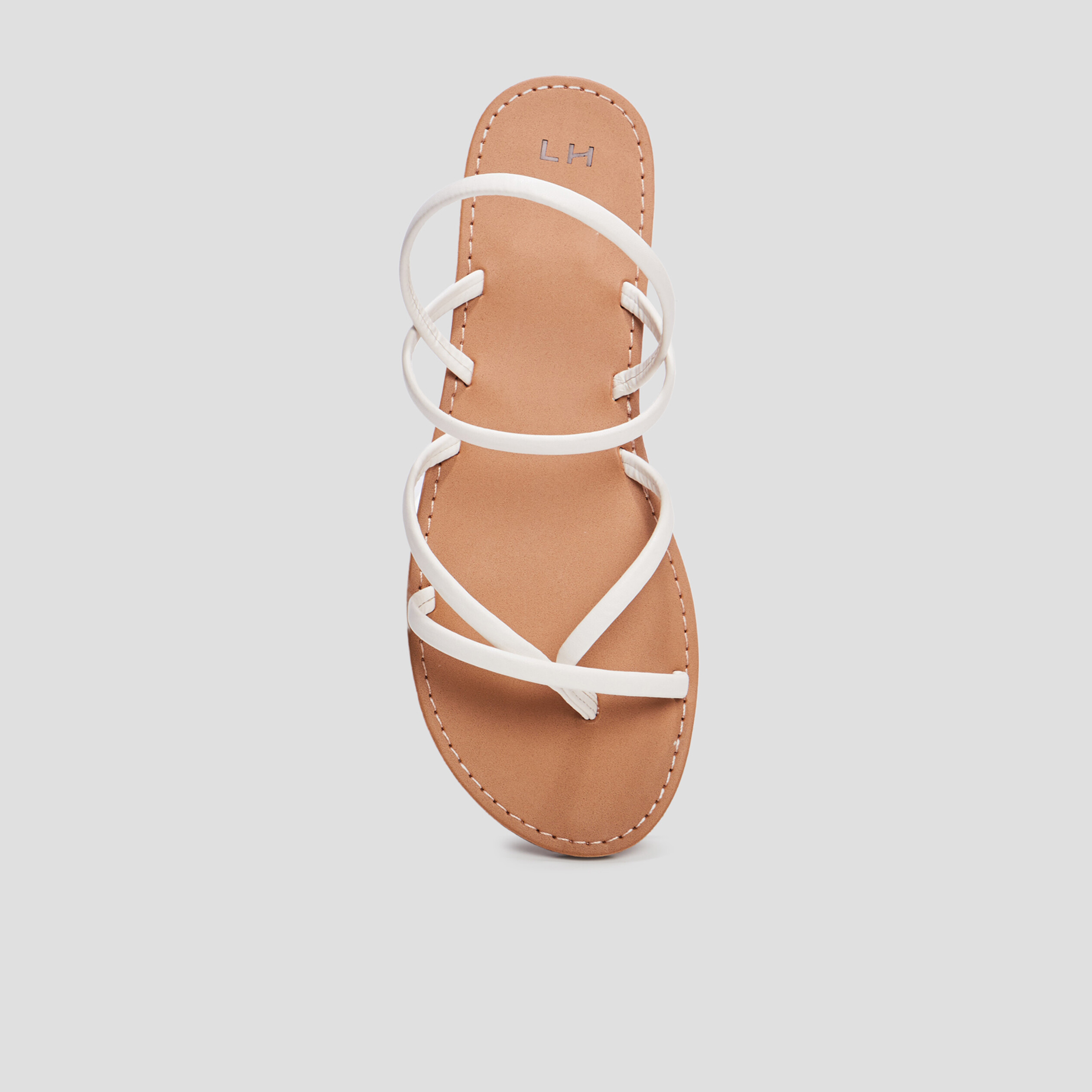 Sandales plates blanc femme | La Halle