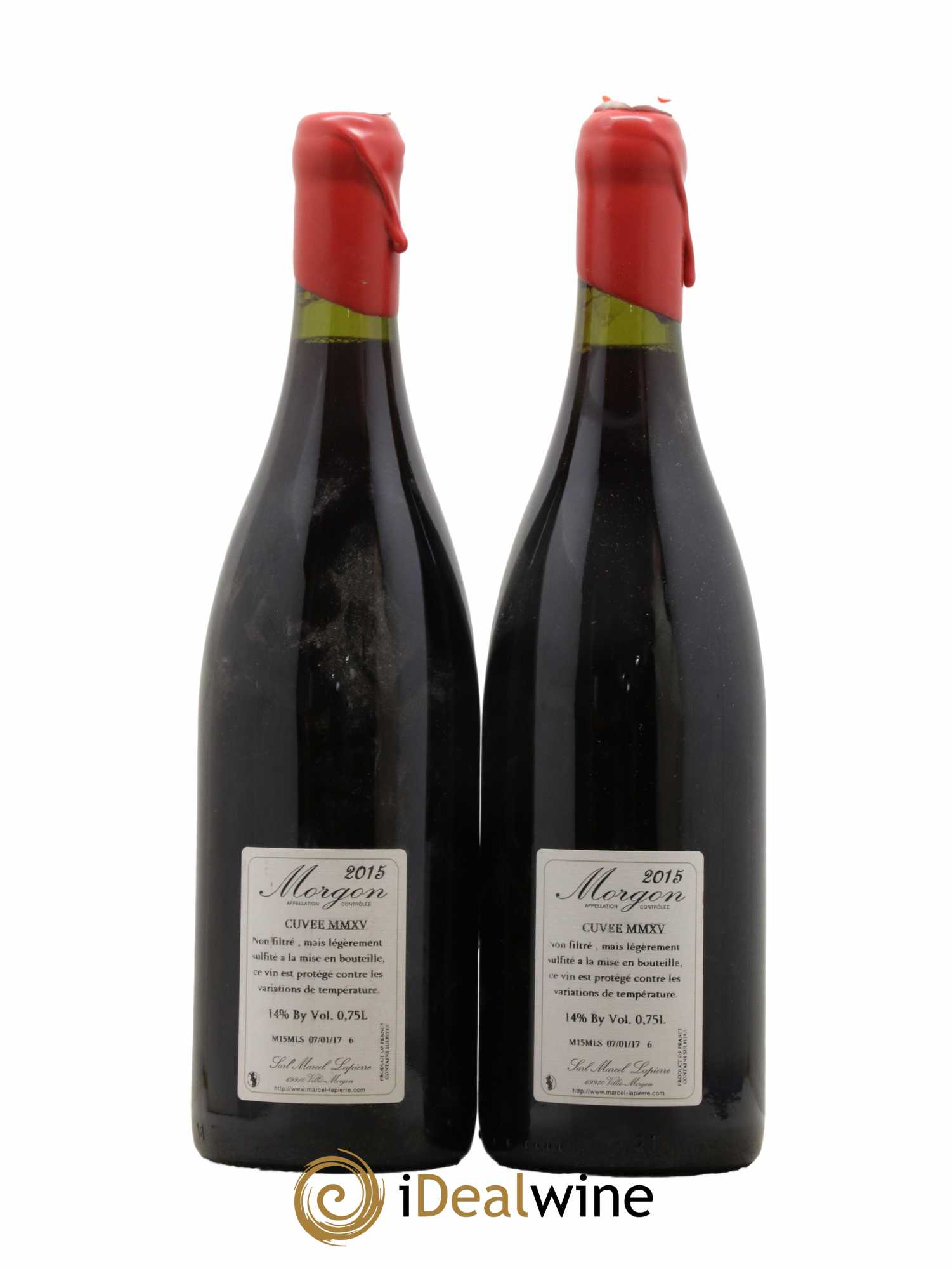 Morgon Cuvée Marcel Lapierre Marcel Lapierre (Domaine)  2015 - Lot de 2 Bouteilles