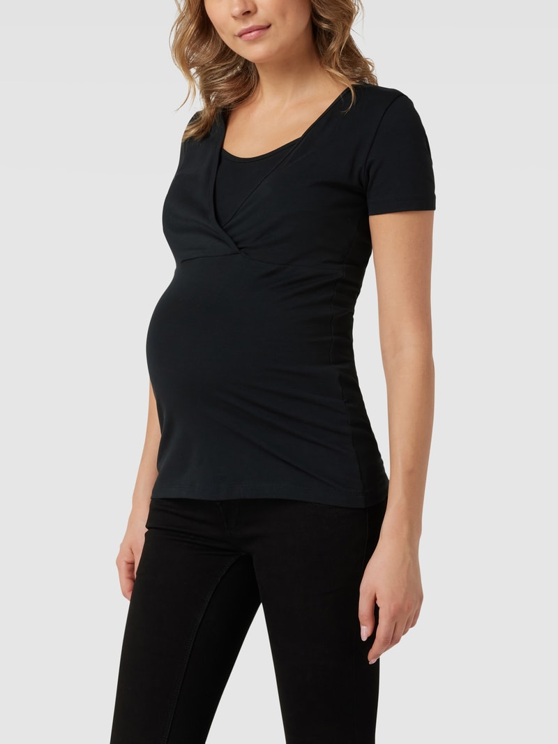 Still-T-Shirt im 2er-Pack in schwarz