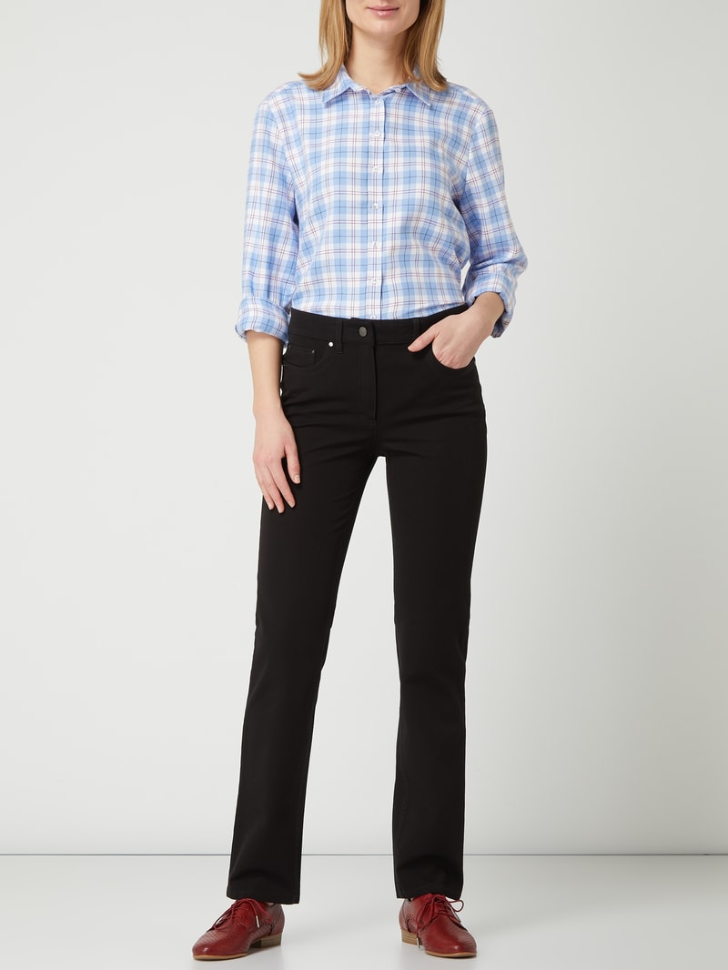 Comfort Fit Jeans mit Stretch-Anteil Modell 'Cora' in schwarz
