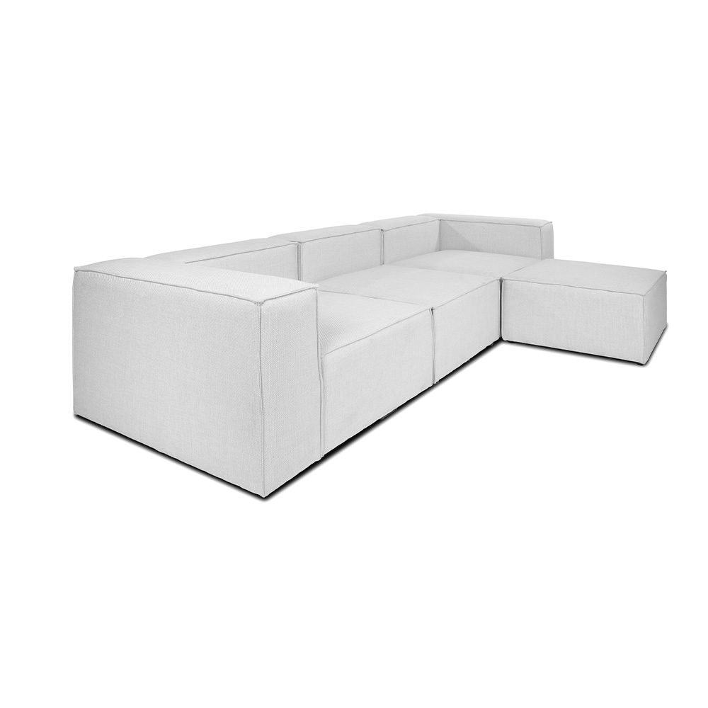Home Deluxe Modulares Sofa VERONA - L hellgrau