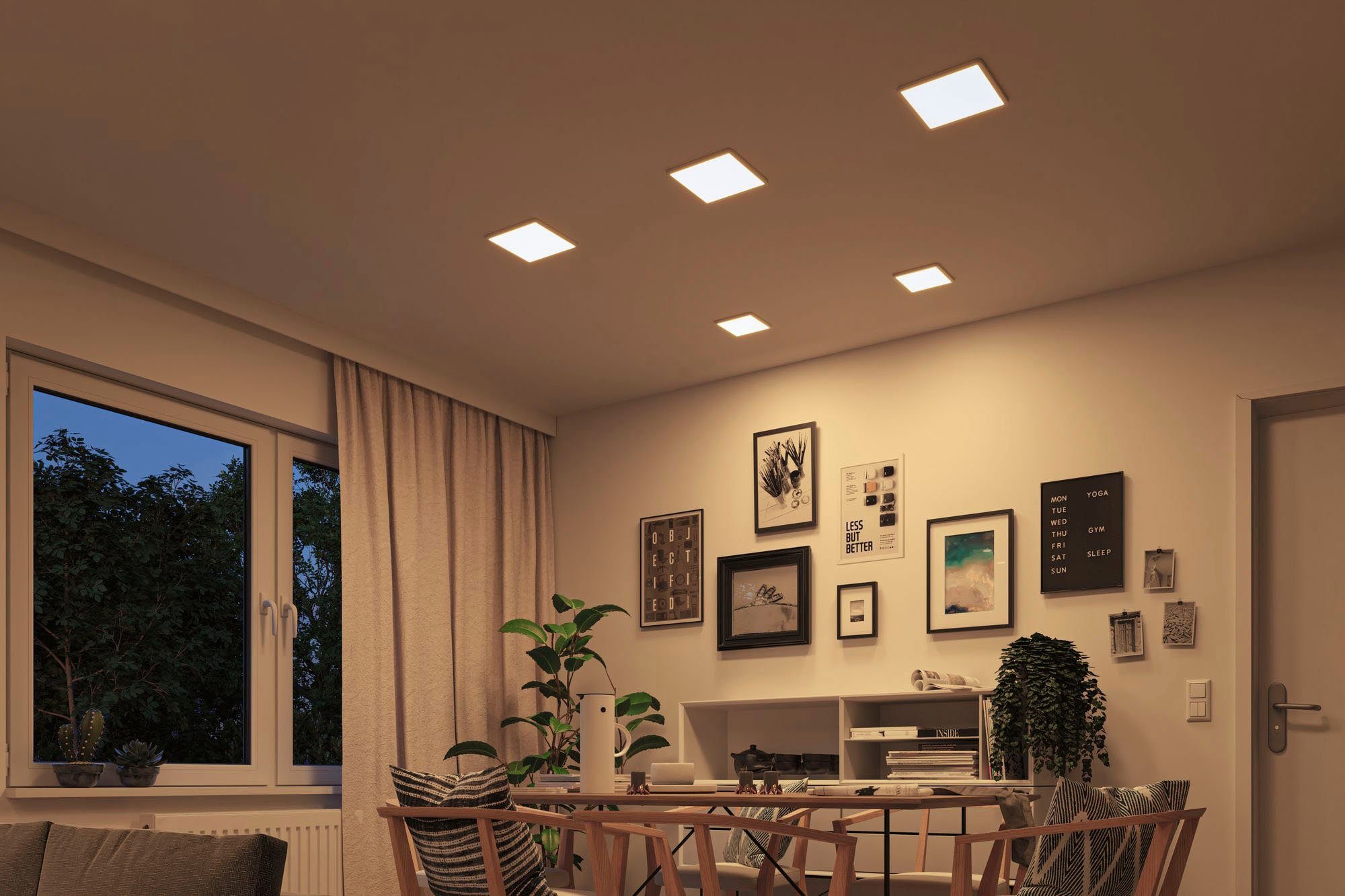 Paulmann LED Einbauleuchte Areo, Memoryfunktion, LED fest integriert, Warmweiß, LED-Modul, WarmDim-Stepschaltung