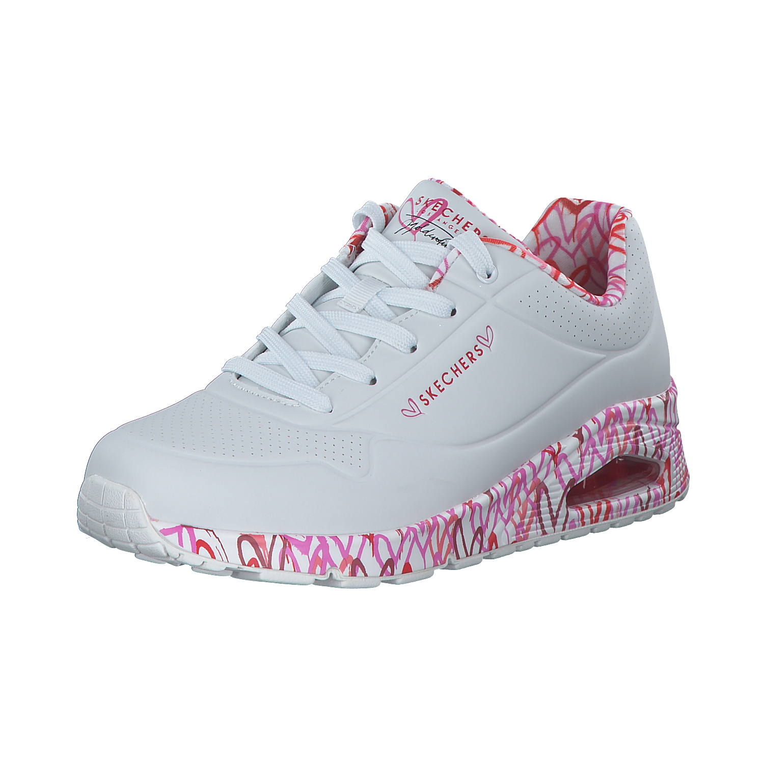 Skechers 155506, Sneakers Low, Damen, WRPK white/red/pink
