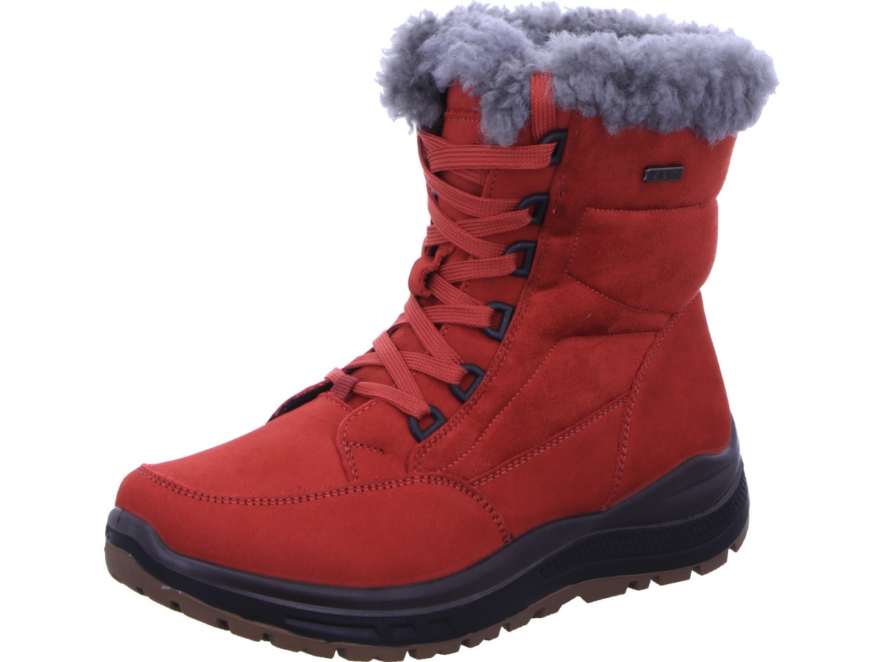 GLÜCKSCHUH Schnür-Stiefeletten rot