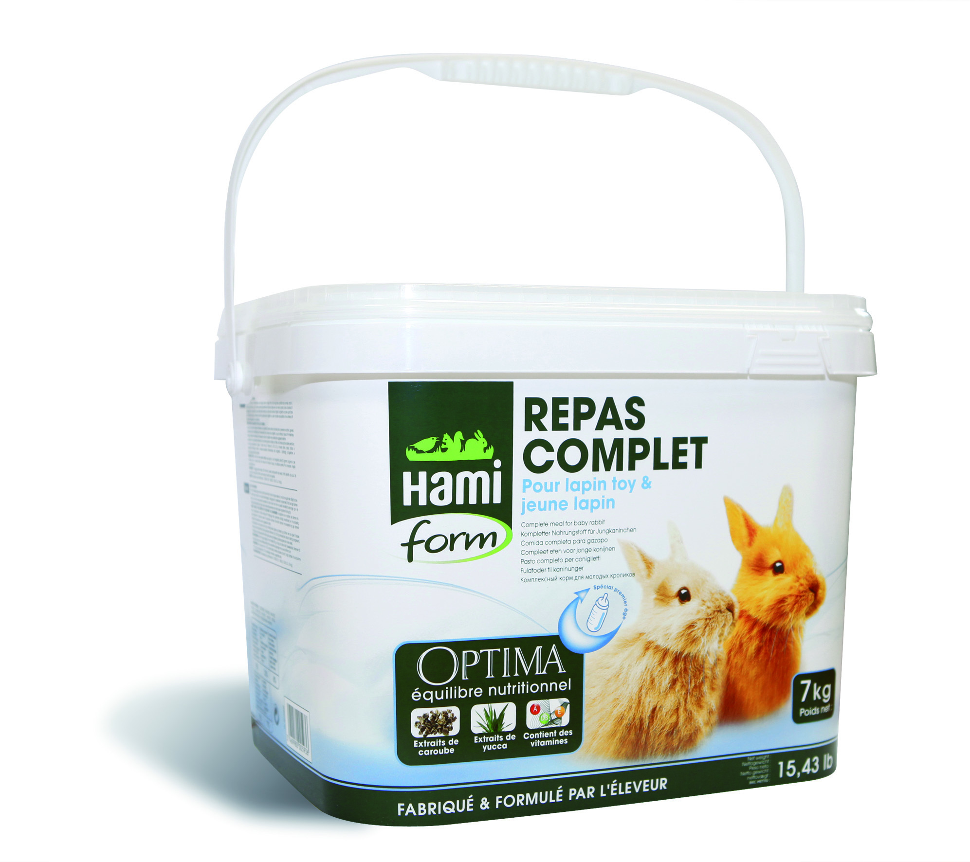 Hamiform Hauptfutter Hamiform Hami Form Optima – Komplettmahlzeit für junge Zwergkaninchen – 7kg
