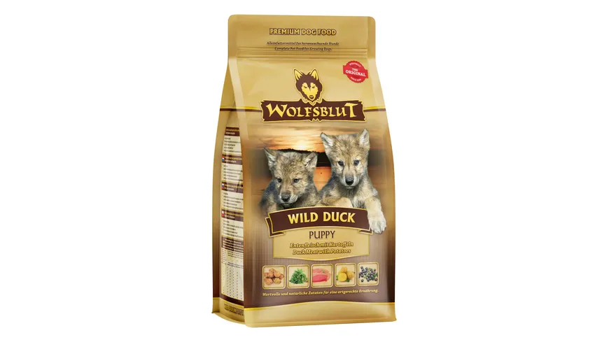 Wolfsblut Hundetrockenfutter Wild Duck Puppy Ente & Kartoffel 500 g