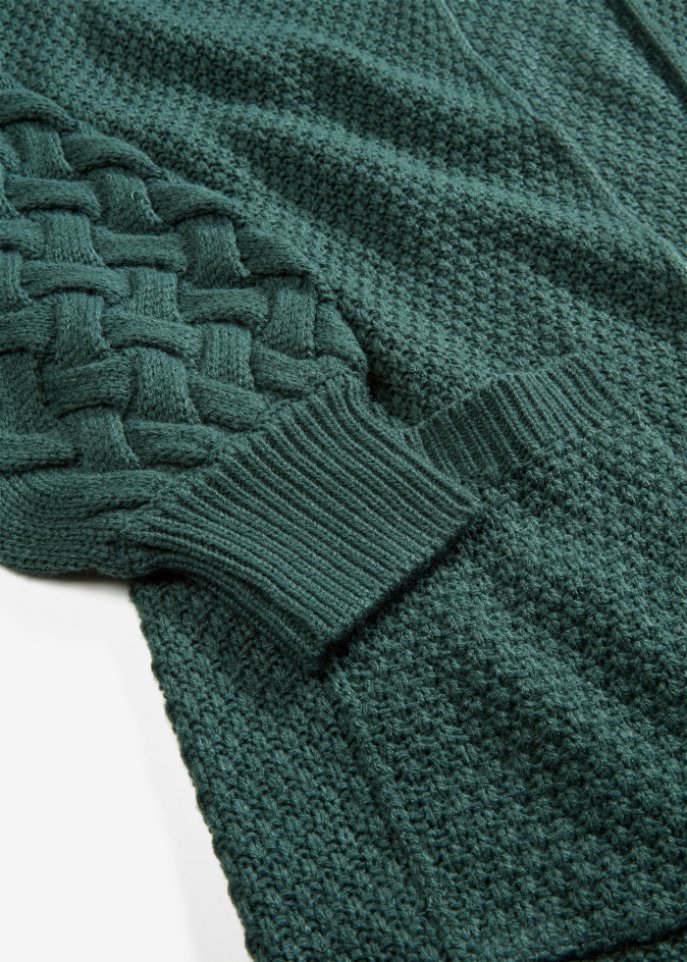 Cardigan mit Zopfmuster