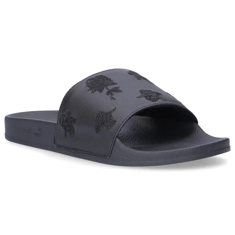 Y-3 - Badeschuhe ADILETTE AOP Kalbsleder - schwarz