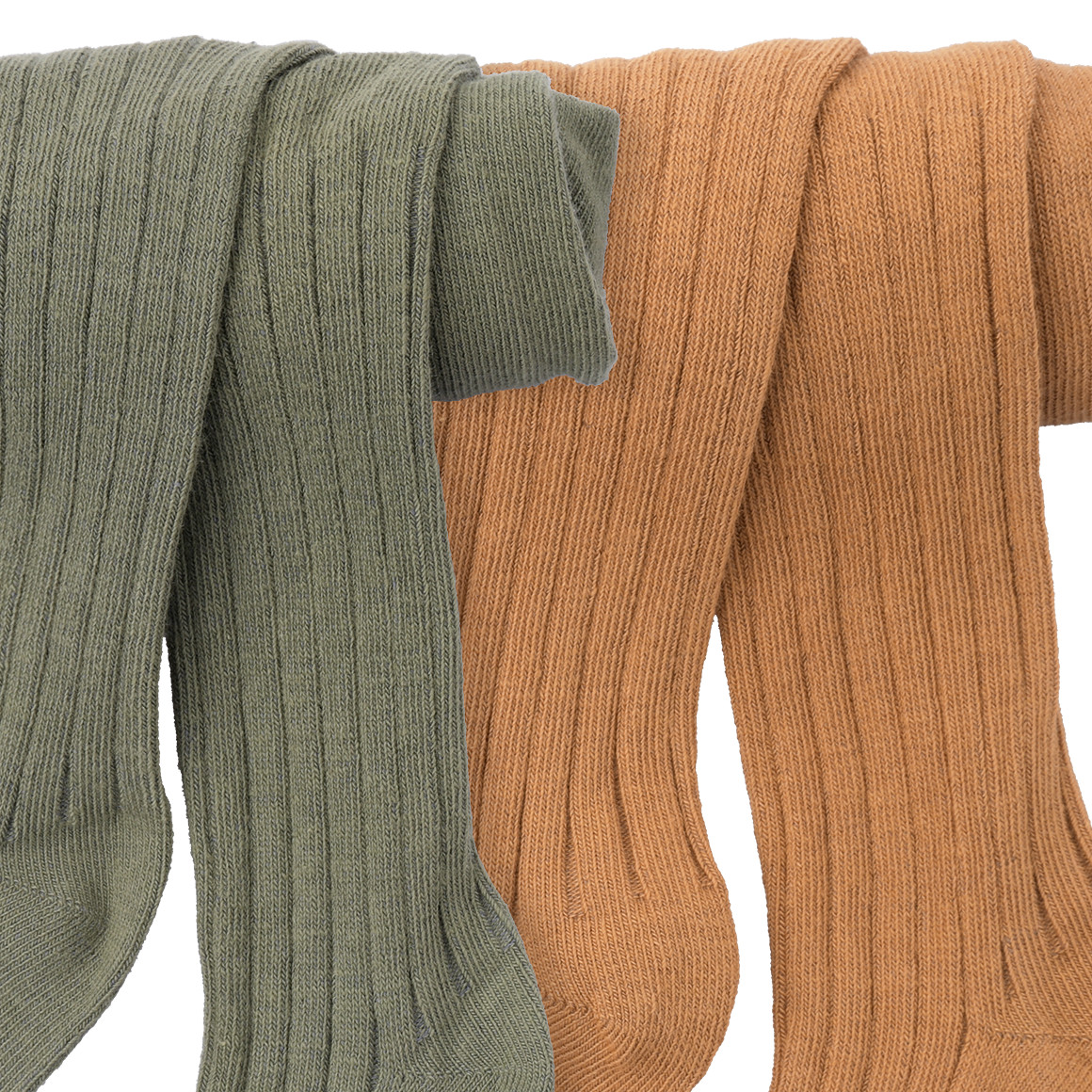 2 Baby Strumpfhosen mit Rippstruktur
