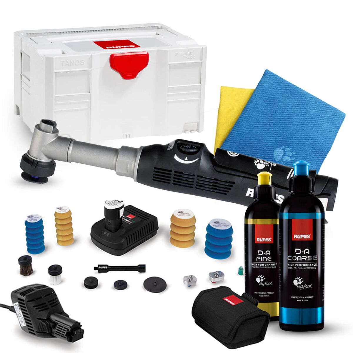 Rupes BigFoot HR81ML iBrid Nano Poliermaschine Langhals Luxus-Kit