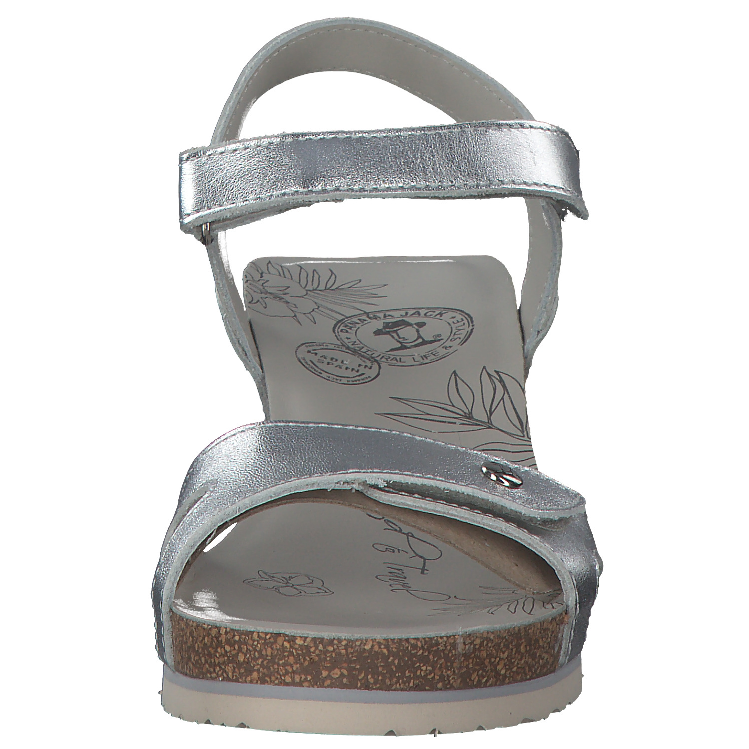 Panama Jack Julia Shine B, Keilsandaletten, Damen, Silber