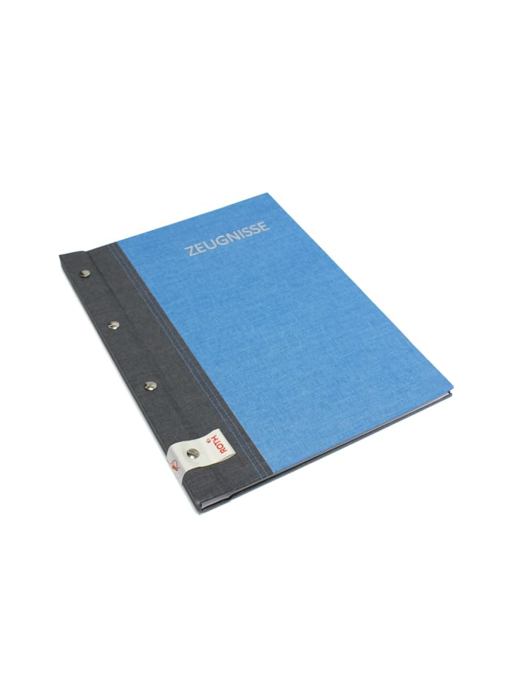 ROTH Zeugnismappe Bicolor mit Buchschrauben – Grey-Blue in Blau günstig kaufen onesize