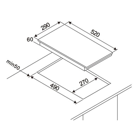 VALBERG Domino inducție IH 2 TB1FZ 373C