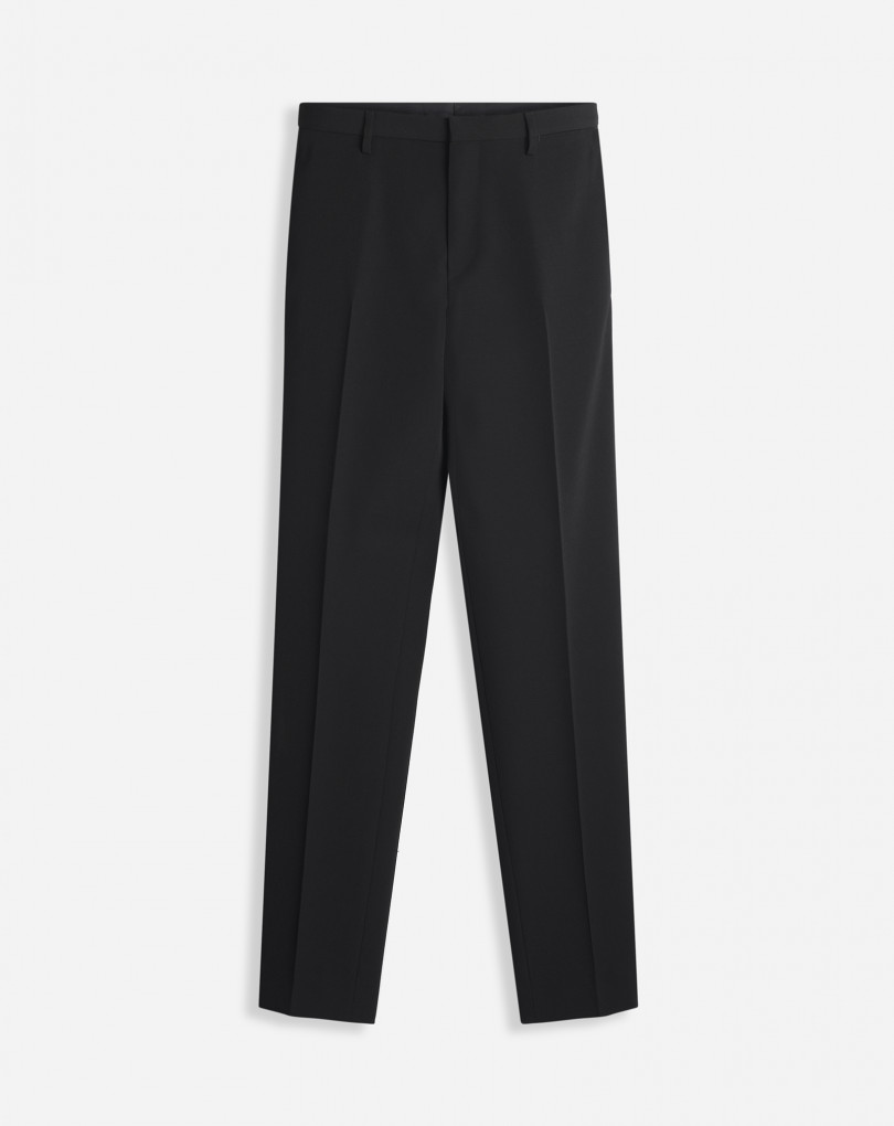 PANTALON CIGARETTE AVEC BANDES LATÉRALES EN SATIN