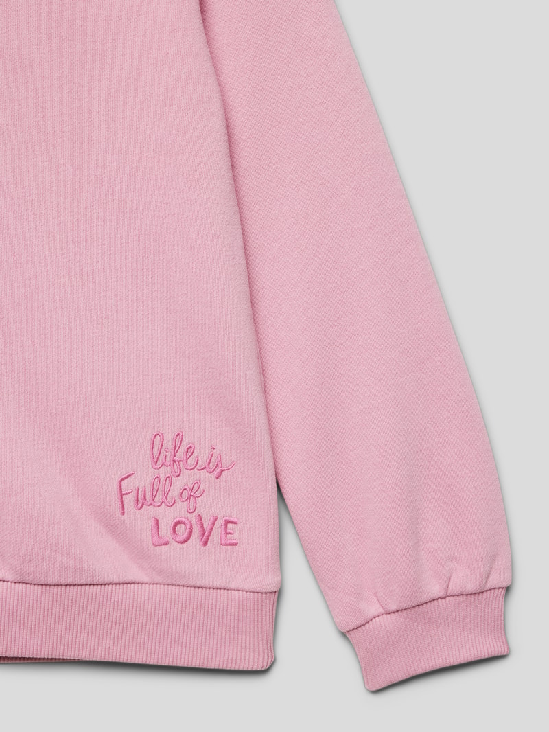 Hoodie mit Statement-Stitching in hellrosa