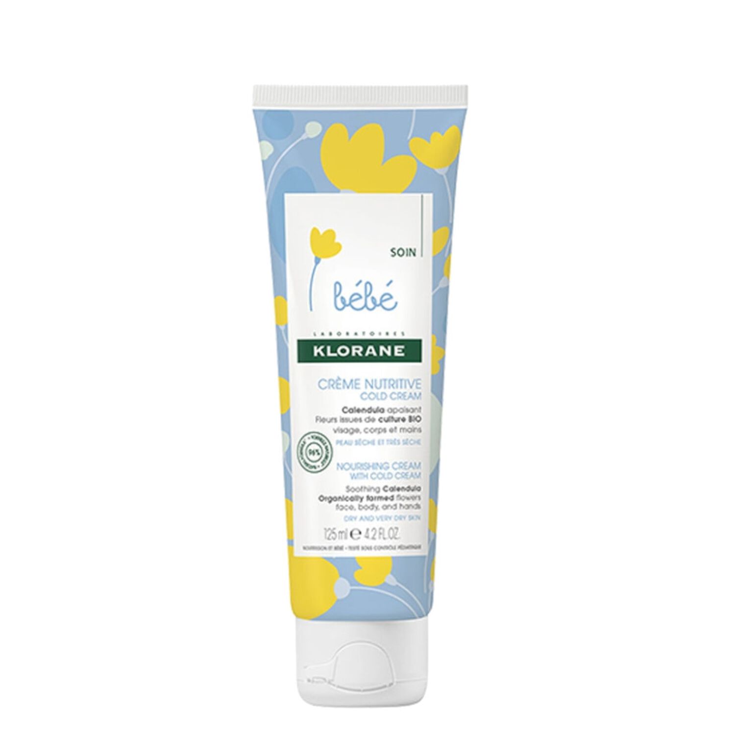Klorane Crème Nutritive Bébé Cold Cream au Calendula - 125 ml