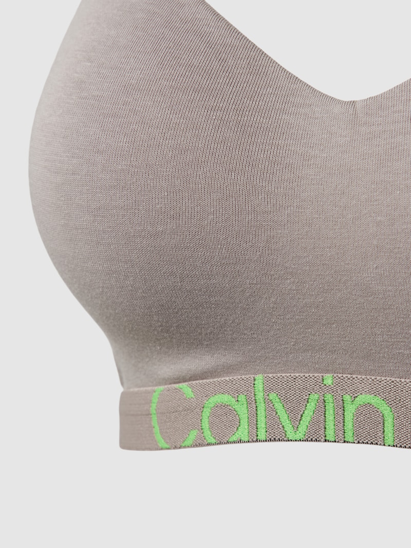 Bralette mit Label-Bund Modell 'FUTURE SHIFT' in taupe