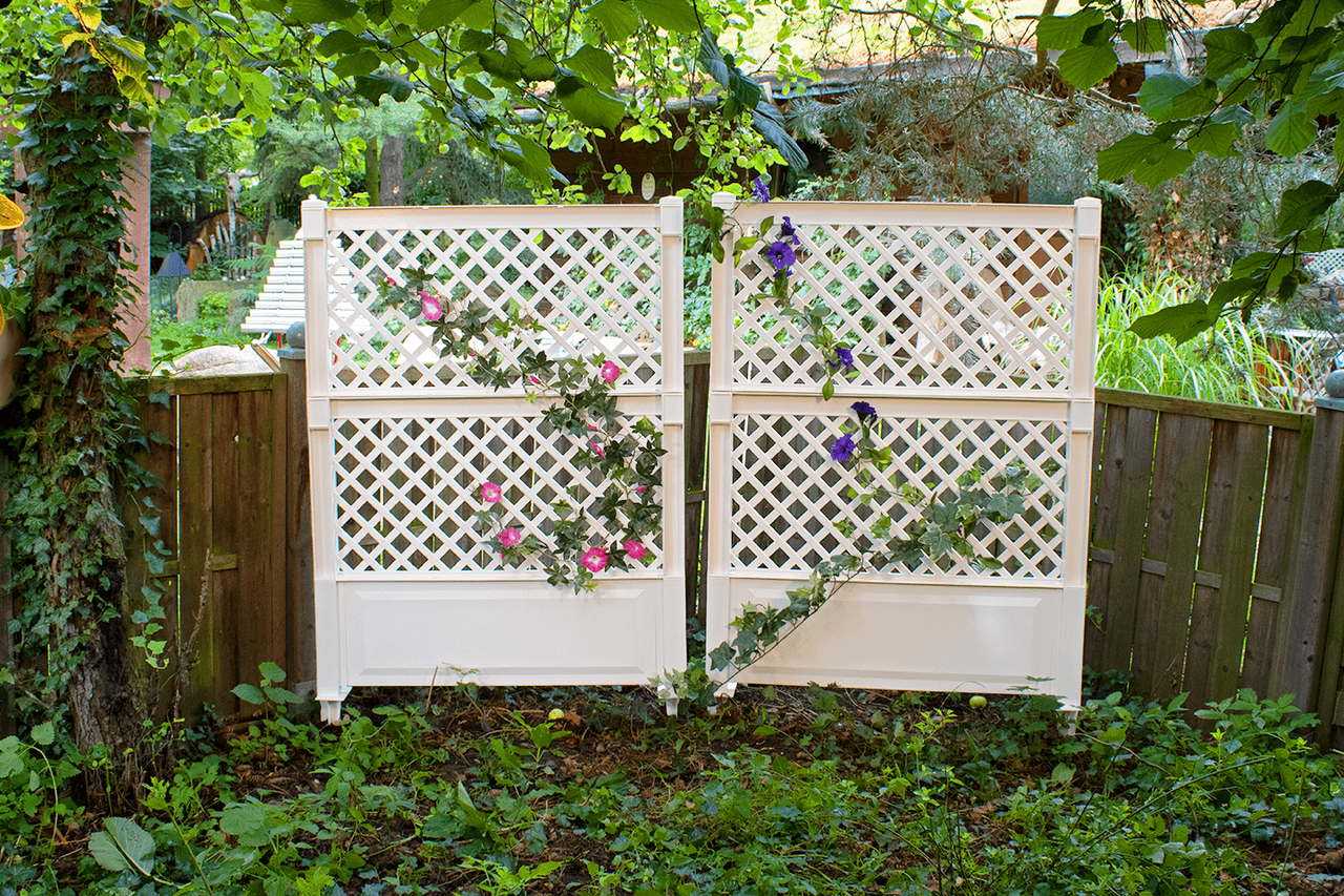 KHW KHW Spalier (2-tlg.) 100 cm mit Erdspießen, weiß - 2er Set