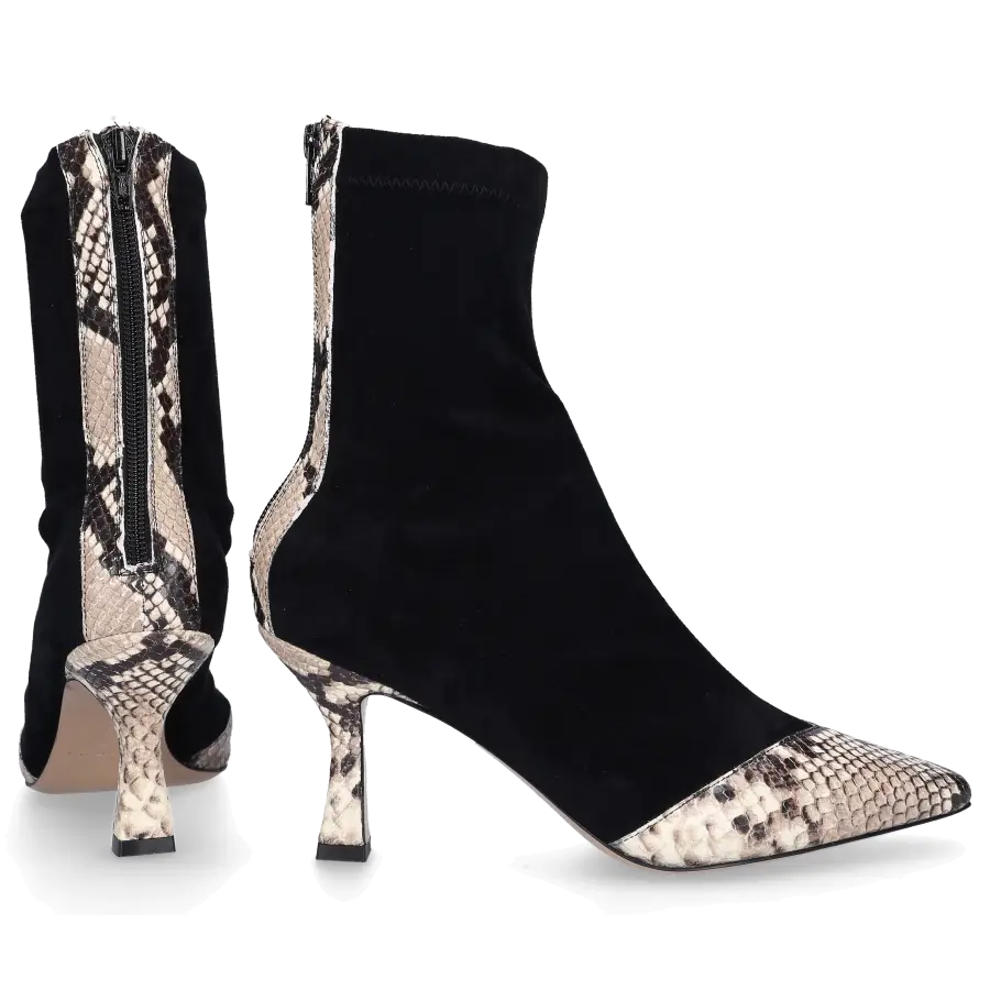Fabio Rusconi - Stiefeletten CAPRI Veloursleder Prägung schwarz - schwarz