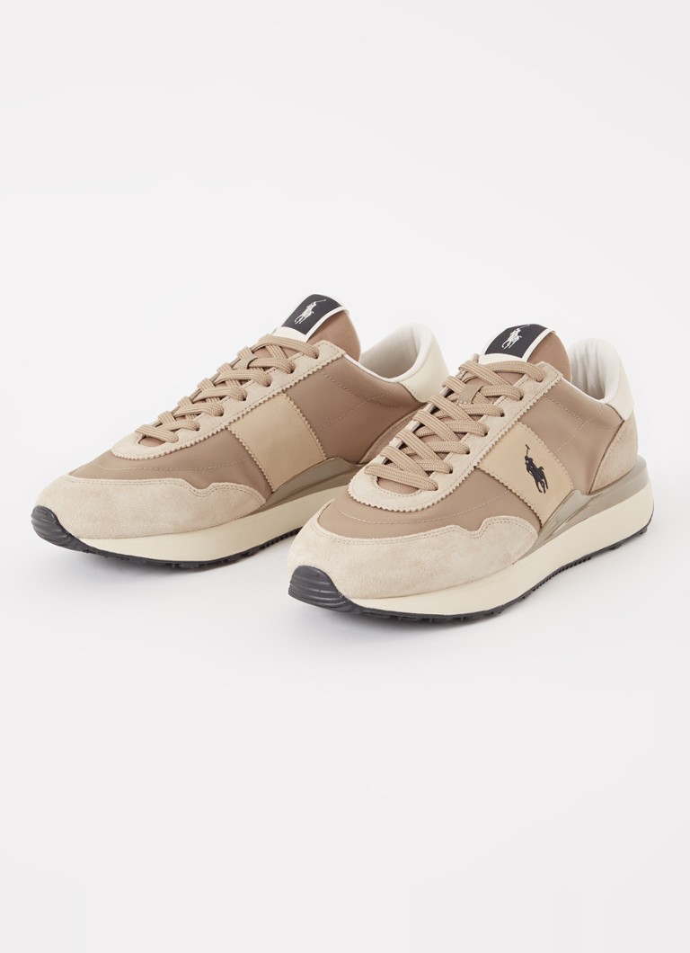 Ralph Lauren Train 89 mesh-sneaker med semsket skinndetaljer