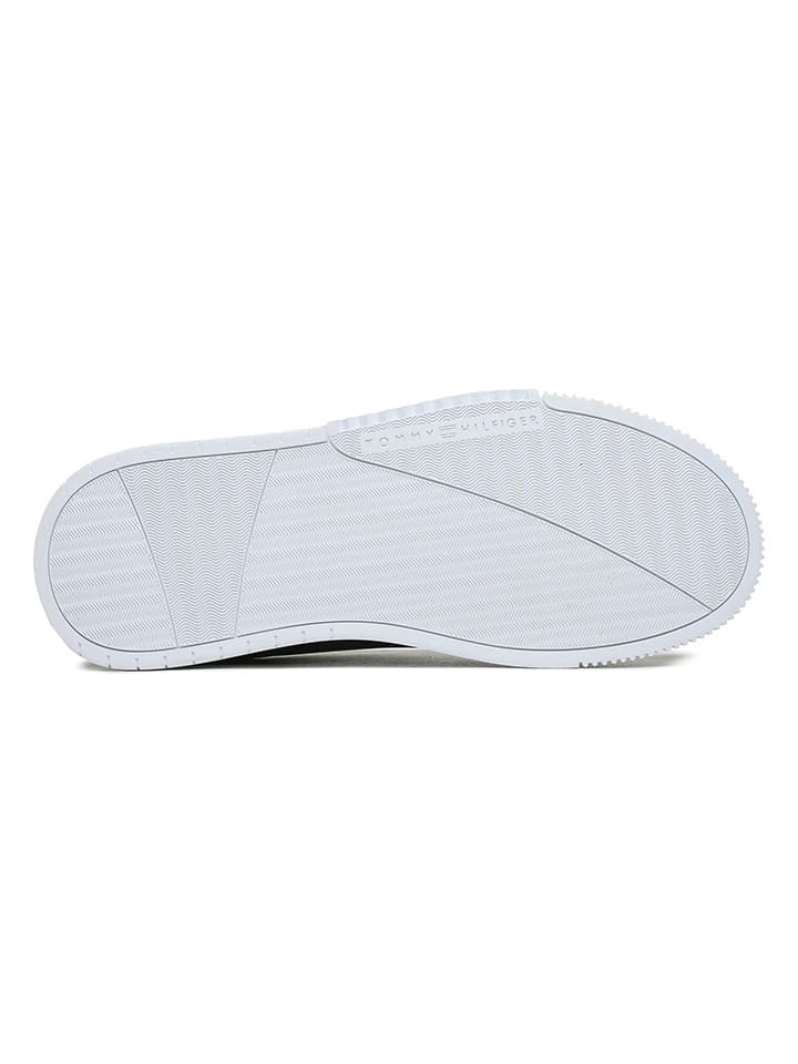 Tommy Hilfiger Shoes Leder-Sneakers in Schwarz/ Weiß günstig kaufen
