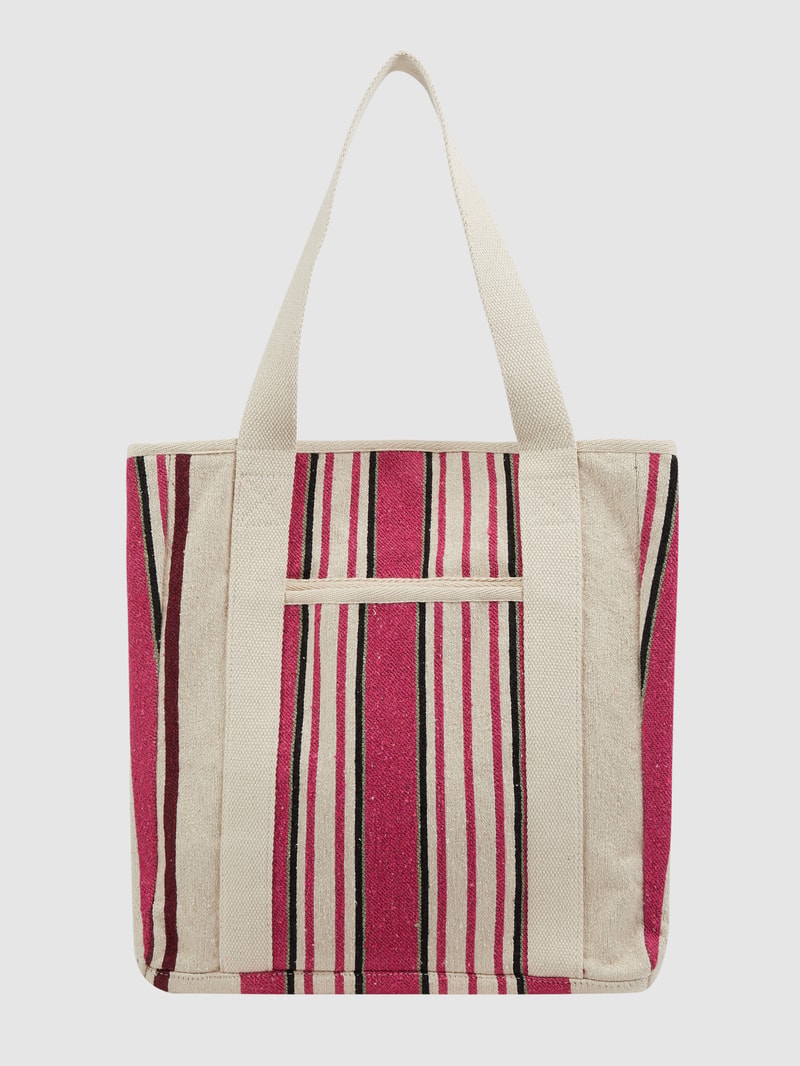 Shopper aus Canvas in pink meliert