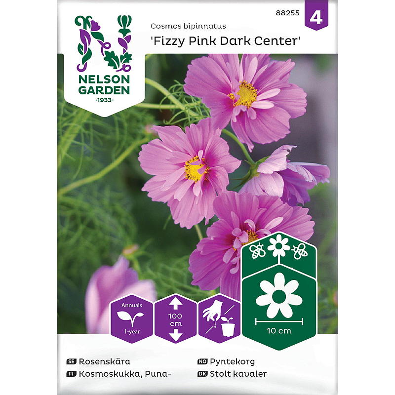 Nelson garden Frø Pyntekorg Fizzy Pink Dark Center