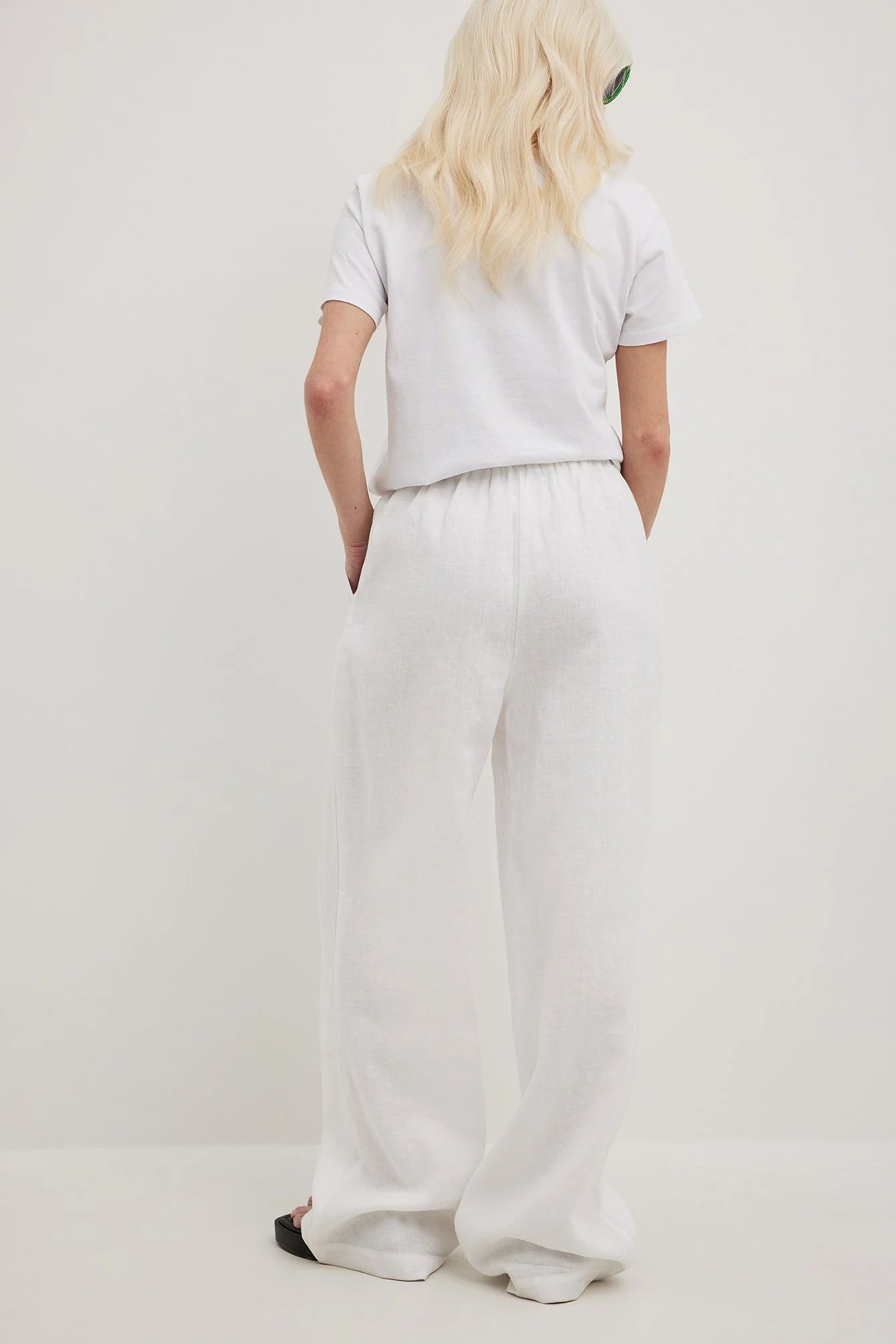Leinenhose mit elastischem Bund