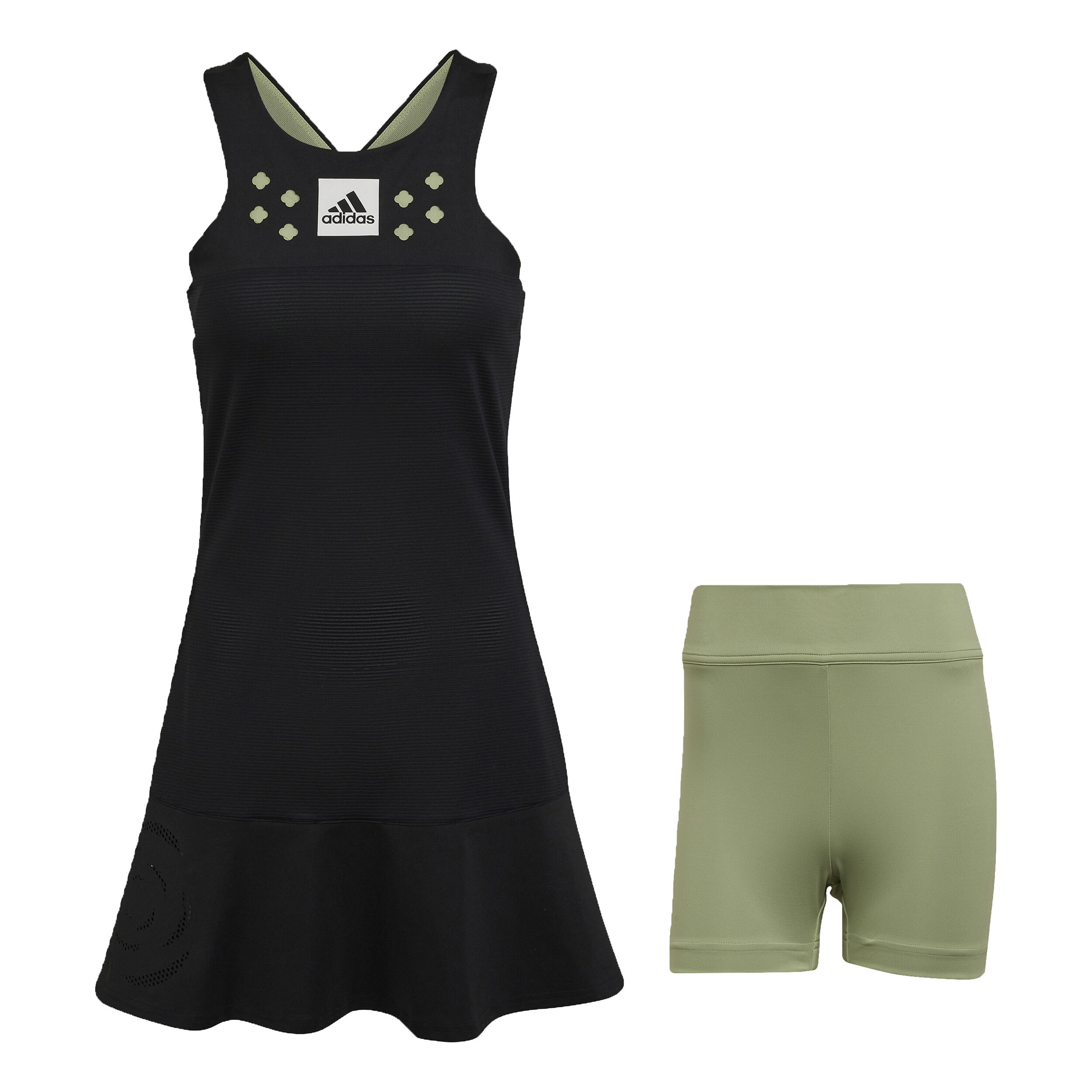 Paris Tapered Y Kleid Damen - Schwarz, Grün
