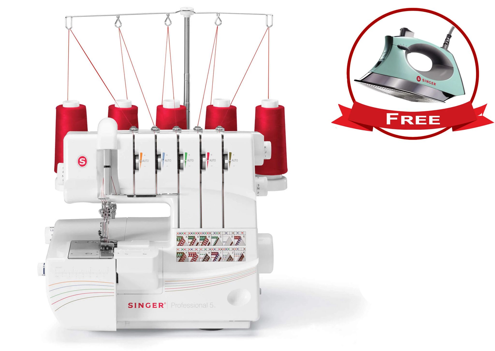 Professional™ 5 14T968DC Serger FREE Iron Bundle