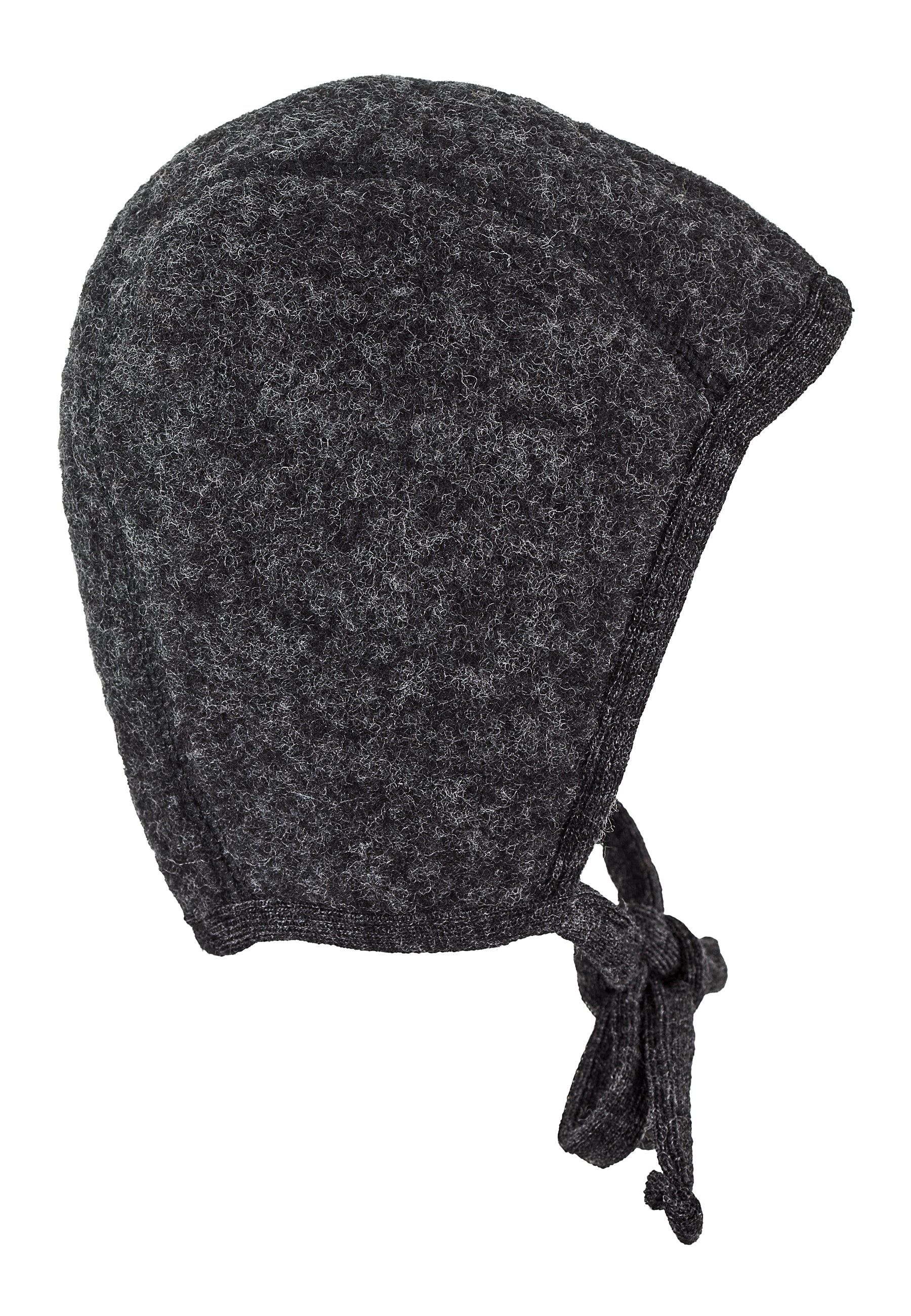 Häubchen aus Wolle (Merino) mit Bindeband