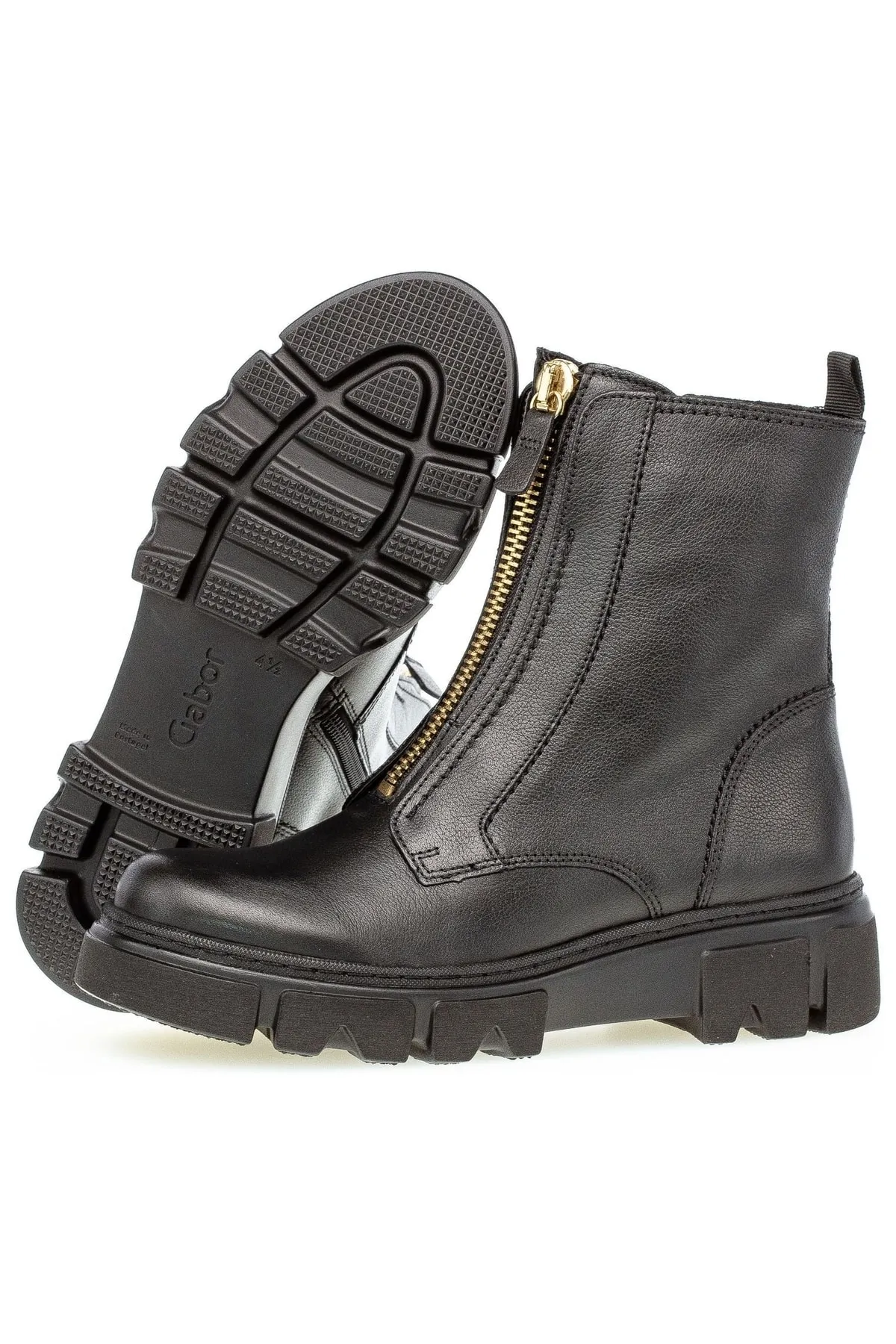 GABOR  Stiefelette - Schwarz - Flacher Absatz