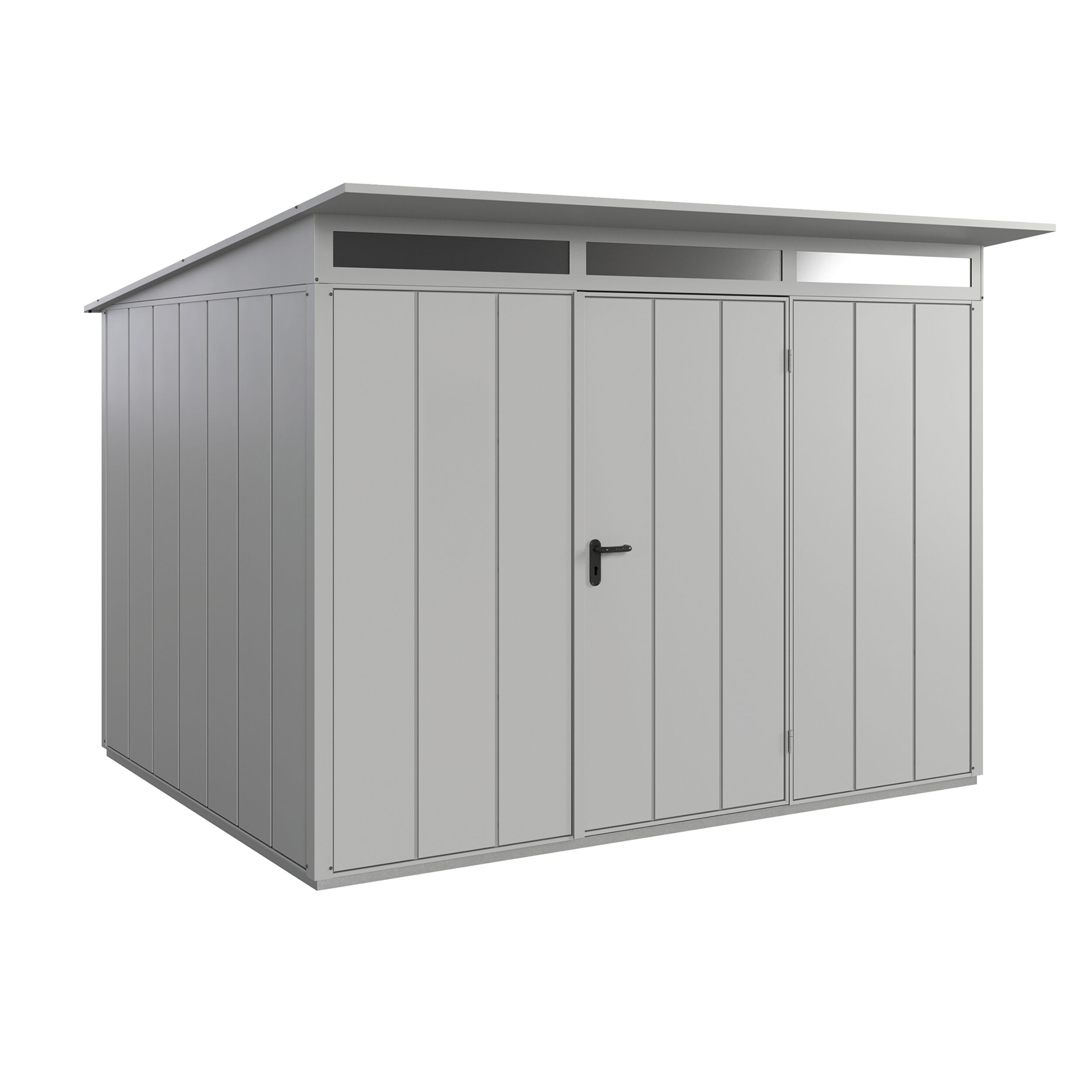 Set Berry Modern-P,Typ 3 Gerätehaus - Weißaluminium