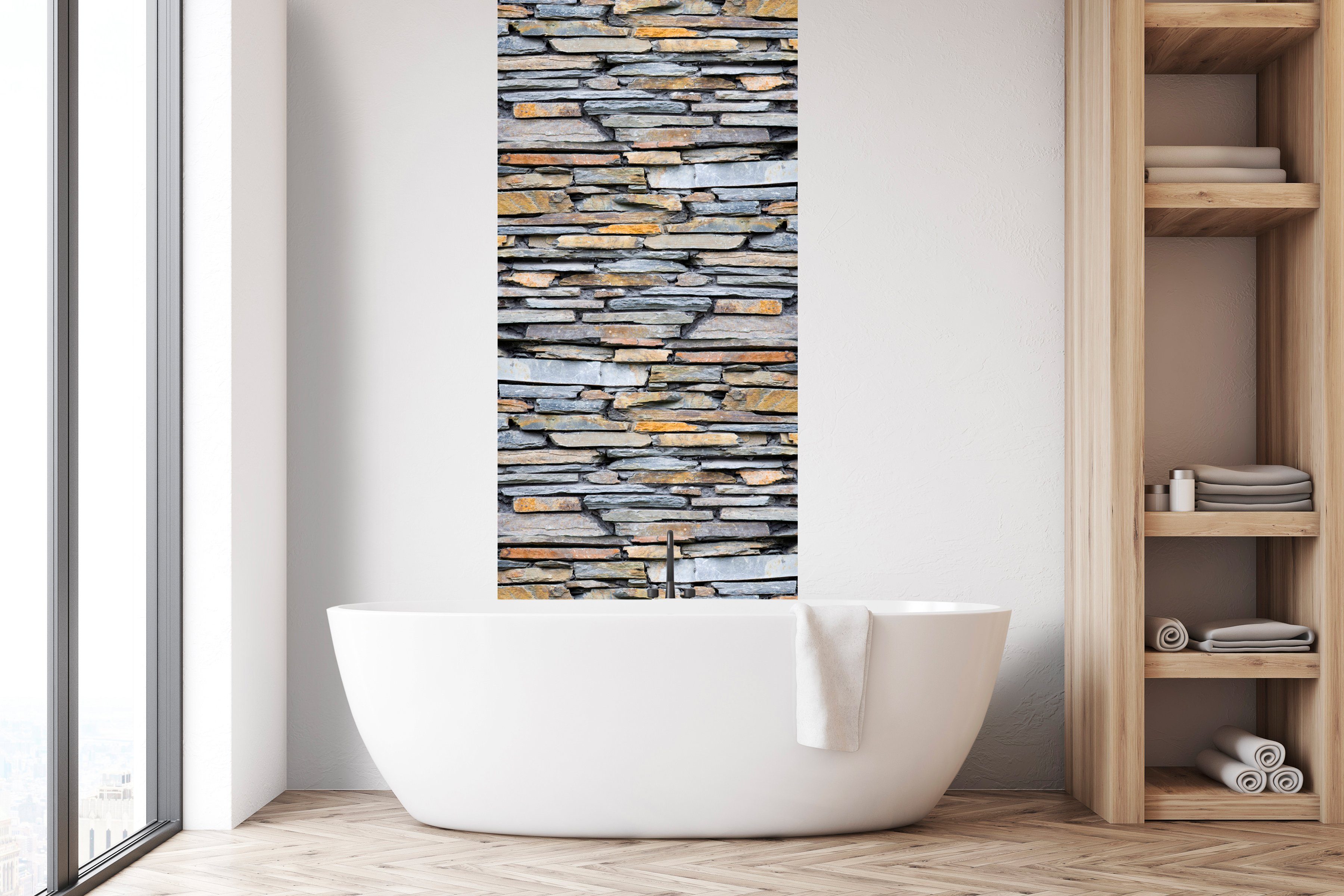 queence Vinyltapete Fatjon, Steinoptik, 90 x 250 cm, selbstklebend