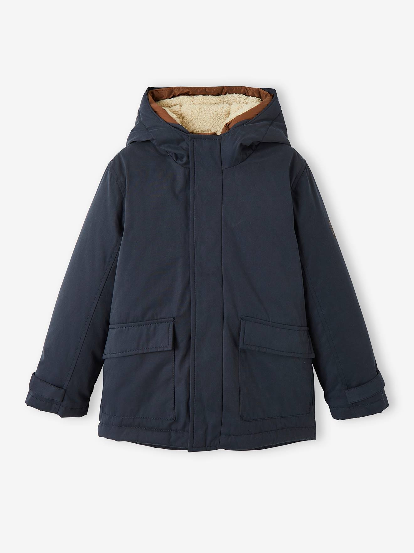 Parka 3 en 1 garçon avec blouson amovible bleu électrique