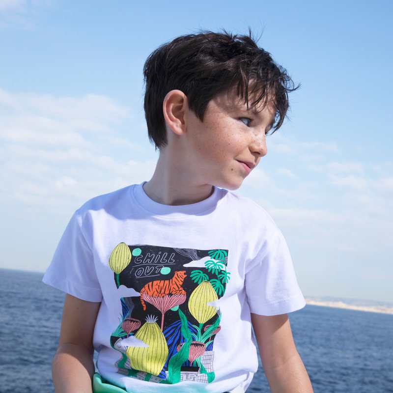 T-shirt garçon tigre blanc Catimini