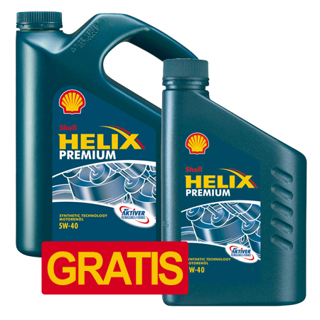 Motoröl Shell Helix Premium 5W-40, 5l + 1 Liter gratis - ATU