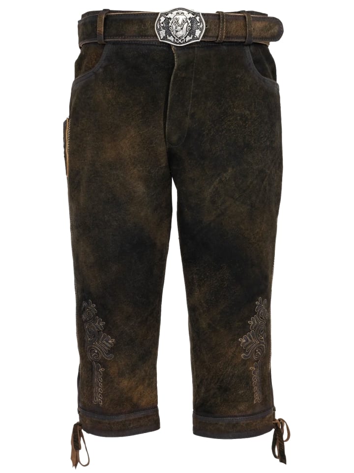 Gwandler Lederhose SEEFELD-gespeckt in graphit günstig kaufen