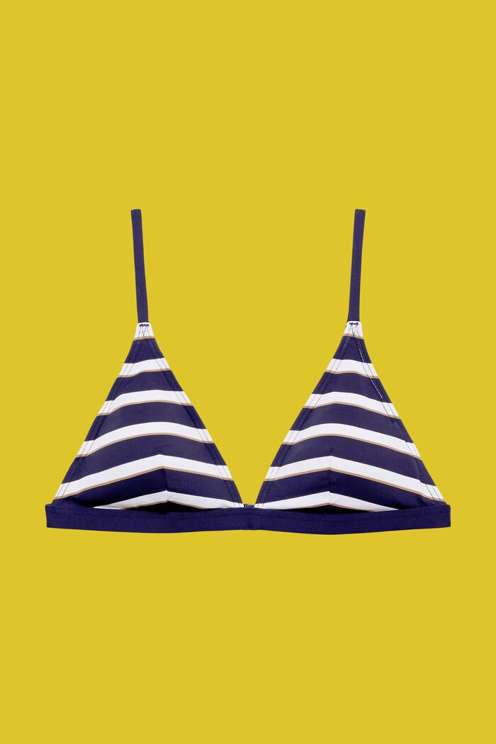 Gestreiftes Bikini-Top mit wattierten Cups