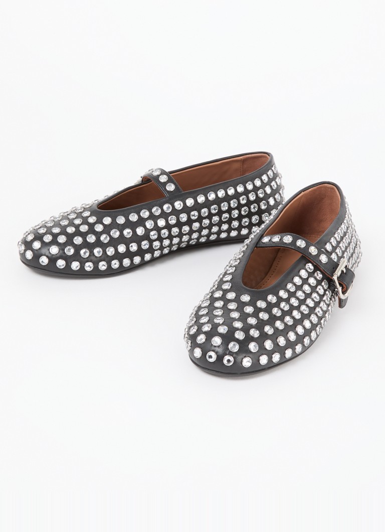Alaïa Ballerina van lamsleer met nastat
