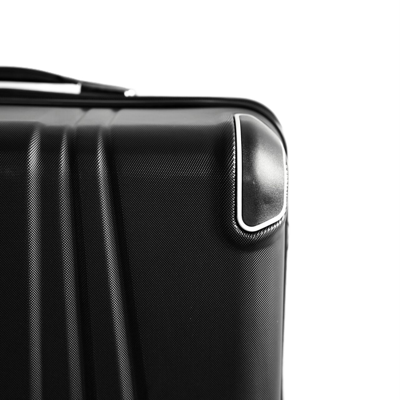COFI 1453 3 Tlg. Koffer-Set Schwarz mit 4 Rädern Hartschale mit Kantenschutz 360° drehbar