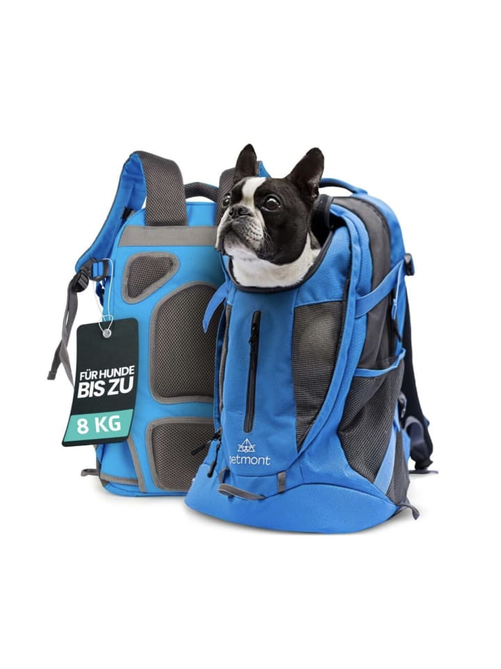 COFI 1453 Petmont Hunderucksack in Blau bis zu 8 kg Tragekraft - perfekt in Blau günstig kaufen 29 cm