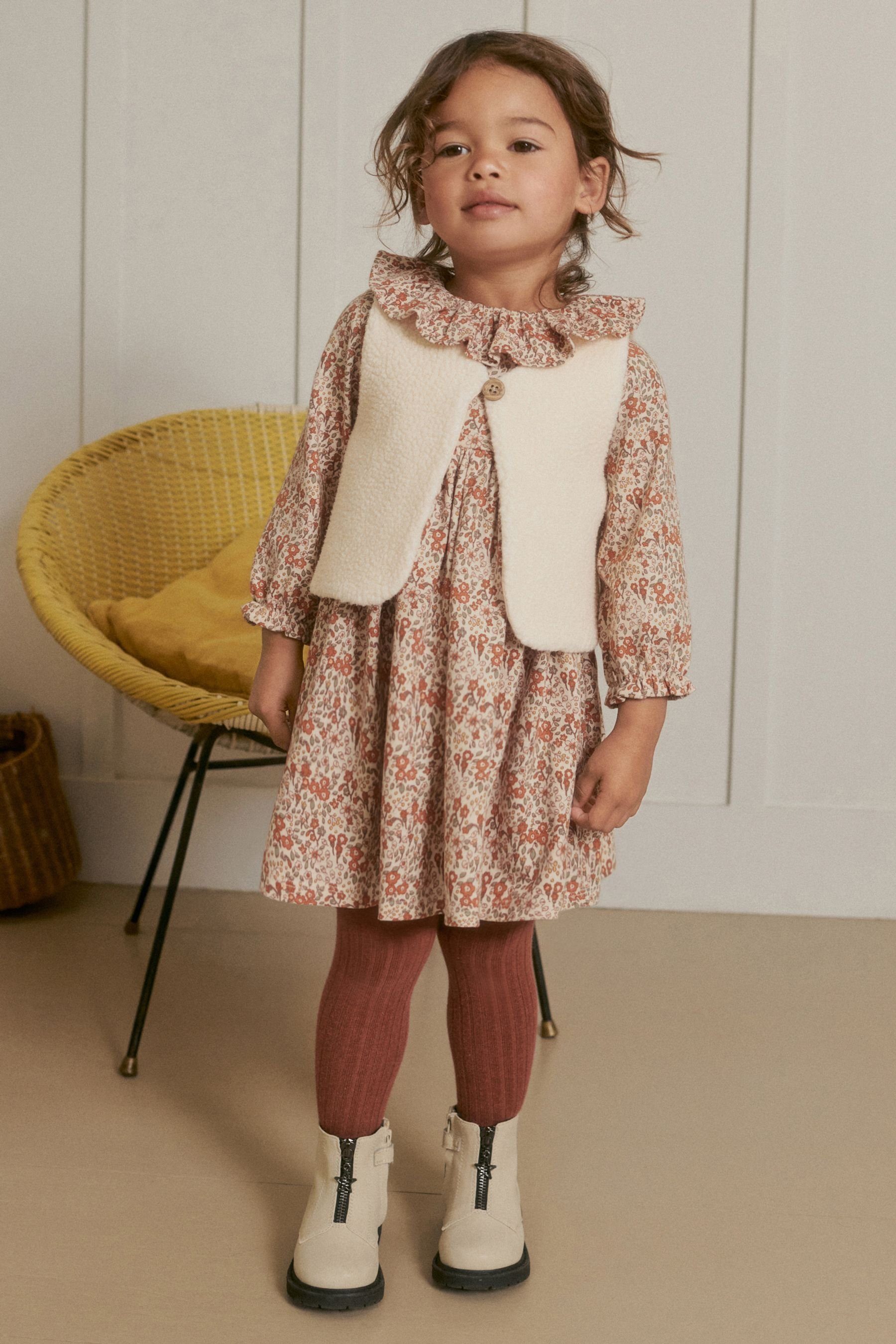 Next Bolero, Kleid & Leggings Kleid und Weste im Set. (3-tlg)